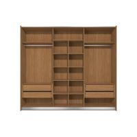 Guarda Roupa Casal 3 Portas De Correr E 4 Gavetas T582 Canela - Kappesberg - 6