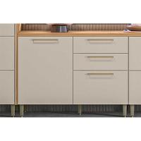 Gabinete De Cozinha Modulado C- Tampo Atena C- 1 Porta E 3 Gavetas 120cm Jequitiba-off White Fosco - Linea Brasil - 8