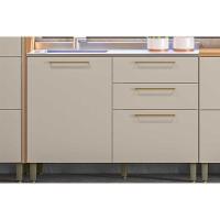 Gabinete De Cozinha Modulado C- Tampo Atena C- 1 Porta E 3 Gavetas 120cm Jequitiba-off White Fosco - Linea Brasil - 9