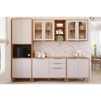 Paneleiro De Cozinha Brilhante Torre Quente C- 4 Portas E 1 Nicho P- Forno 70cm Cinamomo-off White - Mgm - 6