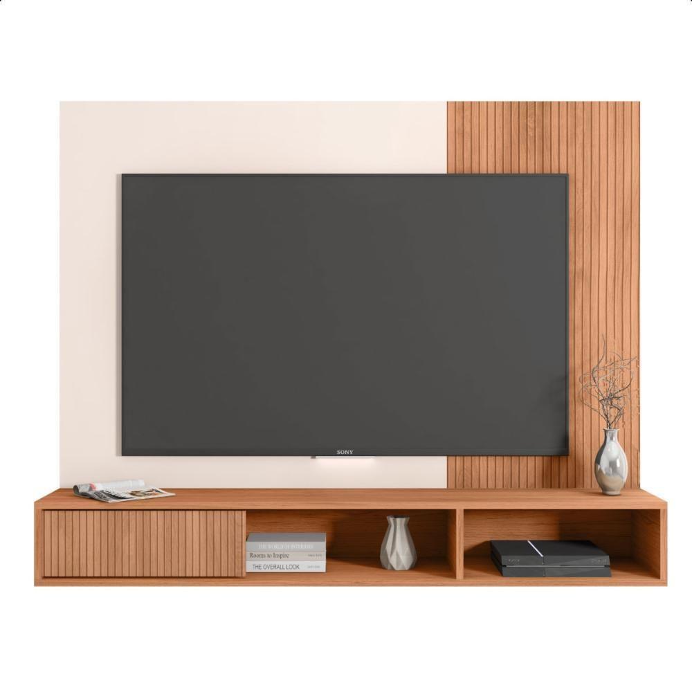 Painel Para Tv Até 55 Polegadas Marrom Mine Caemmun - 5
