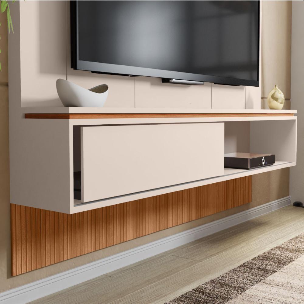 Painel Para Tv De Até 65 Polegadas Marrom Aura Caemmun - 3