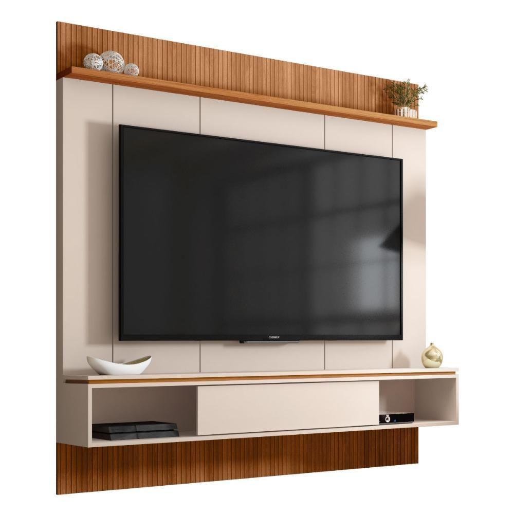 Painel Para Tv De Até 65 Polegadas Marrom Aura Caemmun - 4