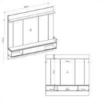 Painel Para Tv De Até 65 Polegadas Marrom Aura Caemmun - 6