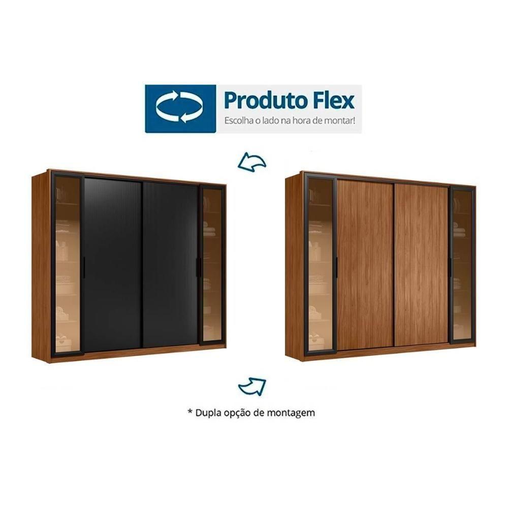 Guarda Roupa Casal 4.4 Laredo Flex Nogueira-nogueira Ou Nude - Demóbile - 2