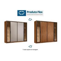 Guarda Roupa Casal 4.4 Laredo Flex Nogueira-nogueira Ou Nude - Demóbile - 3