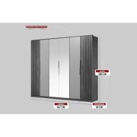 Guarda Roupa Casal 6 Portas (2 Ripadas E 2 C- Espelho) E 6 Gavetas Atrice Nogueira Touch-nude Prime - Demóbile - 3