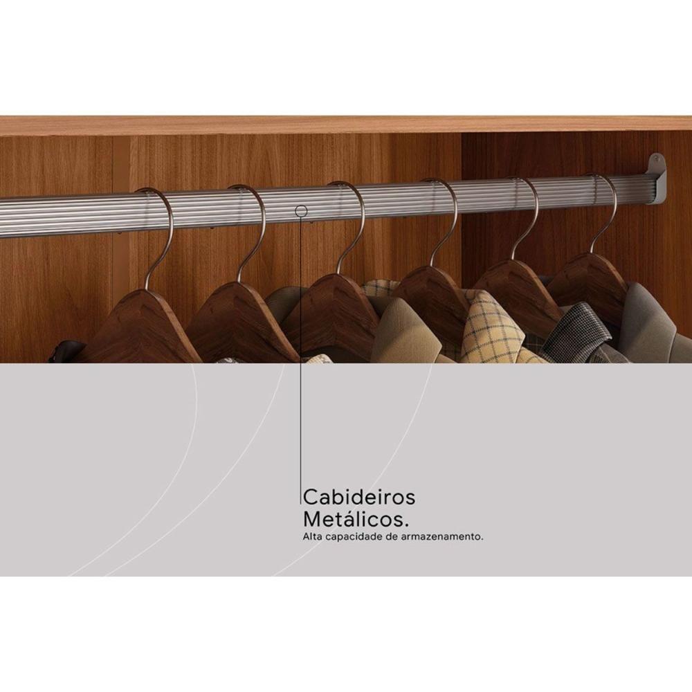 Guarda Roupa Casal 6 Portas (2 C- Espelho) E 4 Gavetas Giardino Nogueira Touch - Demóbile - 9