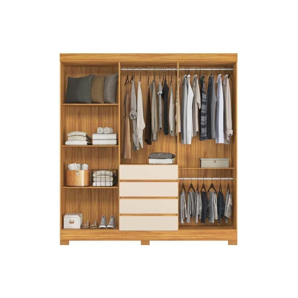 Guarda Roupa Casal 6 Portas (2 C- Espelho) E 4 Gavetas ópera Nogueira Touch - Demóbile - 3