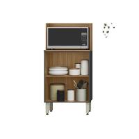 Kit De Cozinha Compacta Alba C- 6 Portas E 1 Nicho 250cm Amendola-grafito Prime Tx - Demóbile