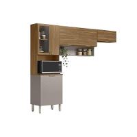 Kit De Cozinha Compacta Alba C- 6 Portas E 1 Nicho 250cm Amendola-grafito Prime Tx - Demóbile - 10