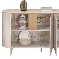 Buffet Cleo 196 Cm Com 4 Portas Dj Moveis Off White - 3