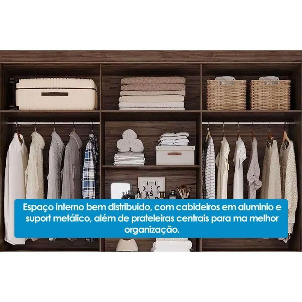 Guarda Roupa 6 Portas E 6 Gavetas C- Pés Cecilia Branco - Panan - 2