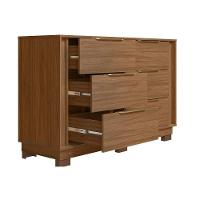 Cômoda De Quarto Giardino C- 6 Gavetas E Pés Nogueira Touch-nude Prime - Demóbile - 5