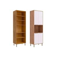 Paneleiro De Cozinha Brilhante Torre Quente C- 4 Portas E 1 Nicho P- Forno 70cm Cinamomo-platina - Mgm - 5