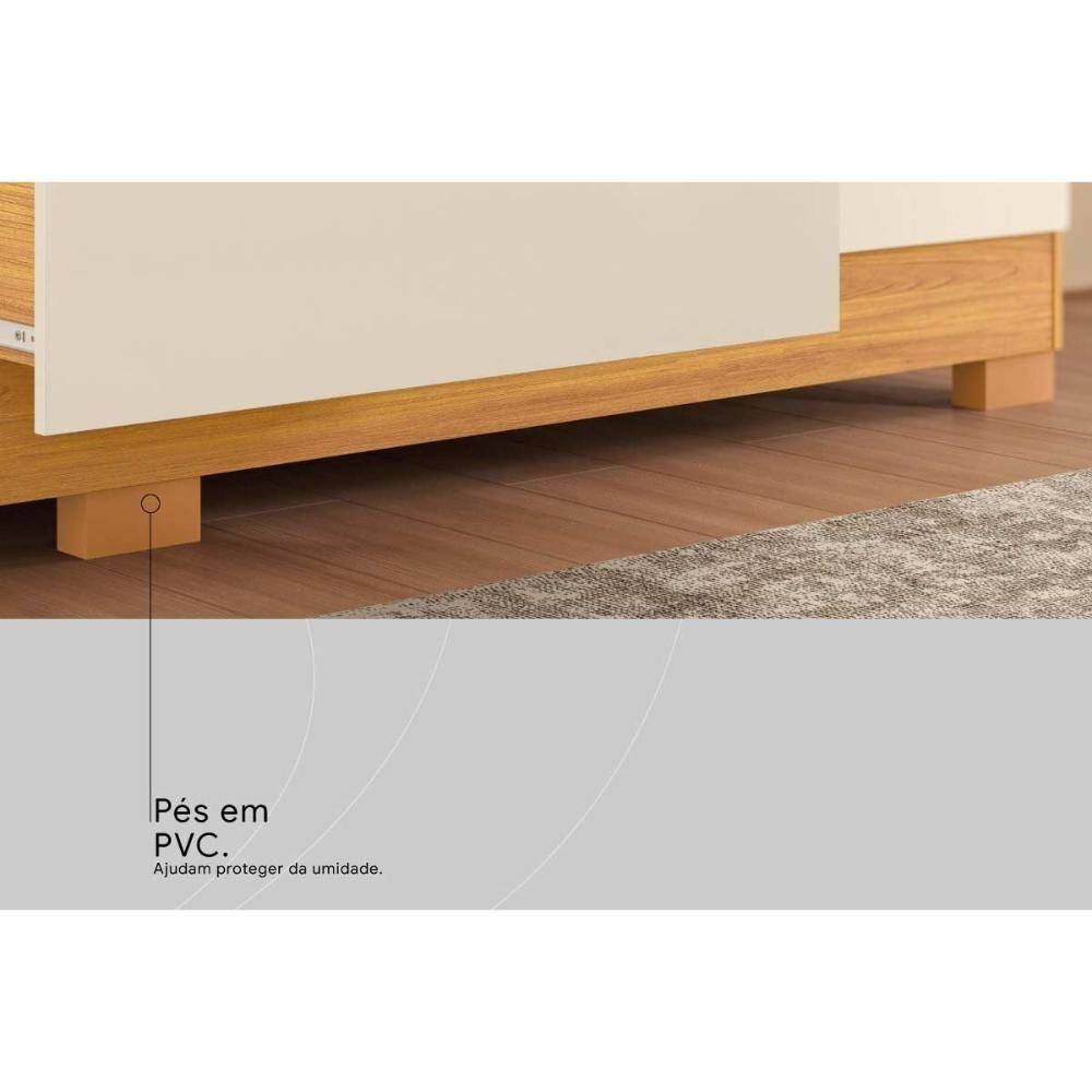 Guarda Roupa Casal 6 Portas (2 C- Espelho) E 4 Gavetas ópera Cinamon-off White - Demóbile - 5