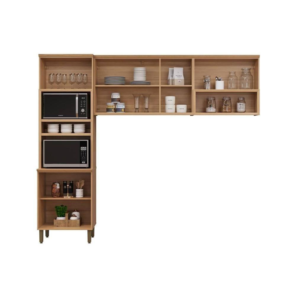 Kit De Cozinha Completa 3 Peças Selene (2aéreos+1torrequente) Cp13 Jequitiba-off White Fosco - Linea Brasil - 3