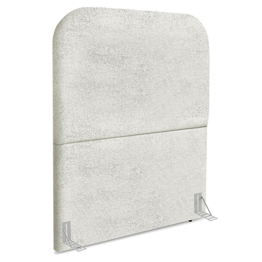 Cabeceira Solteiro 90 Cm Com Frame Alana Boucle Cinza Claro Artte - 1