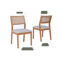 Cadeira Sala De Jantar Oiti Kit 2 Un Carvalho-linho Cru-tela - Cimol - 2
