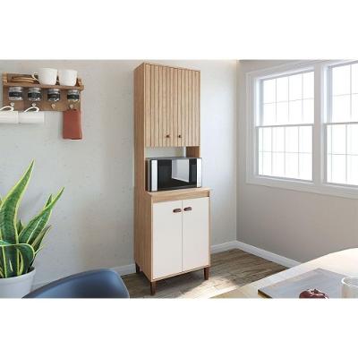 Paneleiro De Cozinha Modulado Torino C- 4 Portas 63cm Mel-off White - Movelbento