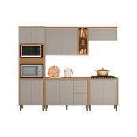 Cozinha Modulada Completa Allure 5 Peças (2aéreos+2balcões+1torrequente) Cp12 Jequitiba-gris Fosco - Linea Brasil - 8