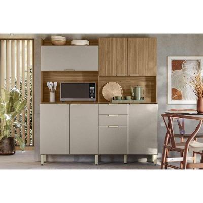 Kit De Cozinha Compacta Pitaya C- 7 Portas E 2 Gavetas 178cm Amendola-nude Prime Tx - Demóbile