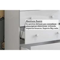 Cômoda Infantil Junior C- 1 Porta E 4 Gavetas Branco - Peroba - 10