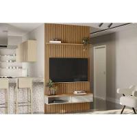 Prateleira De Quarto Modular 1.4 Painel - Parede 136x017 Nature Fosco - Linea Brasil - 6