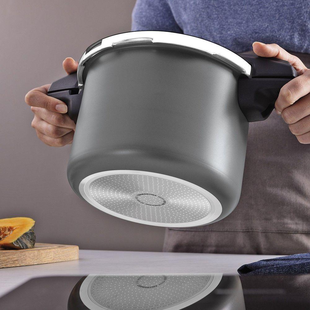 Panela De Pressão Tramontina Arizona Induction Antiaderente Starflon Max Titânio 20 Cm 4,5 L Tramontina - 4