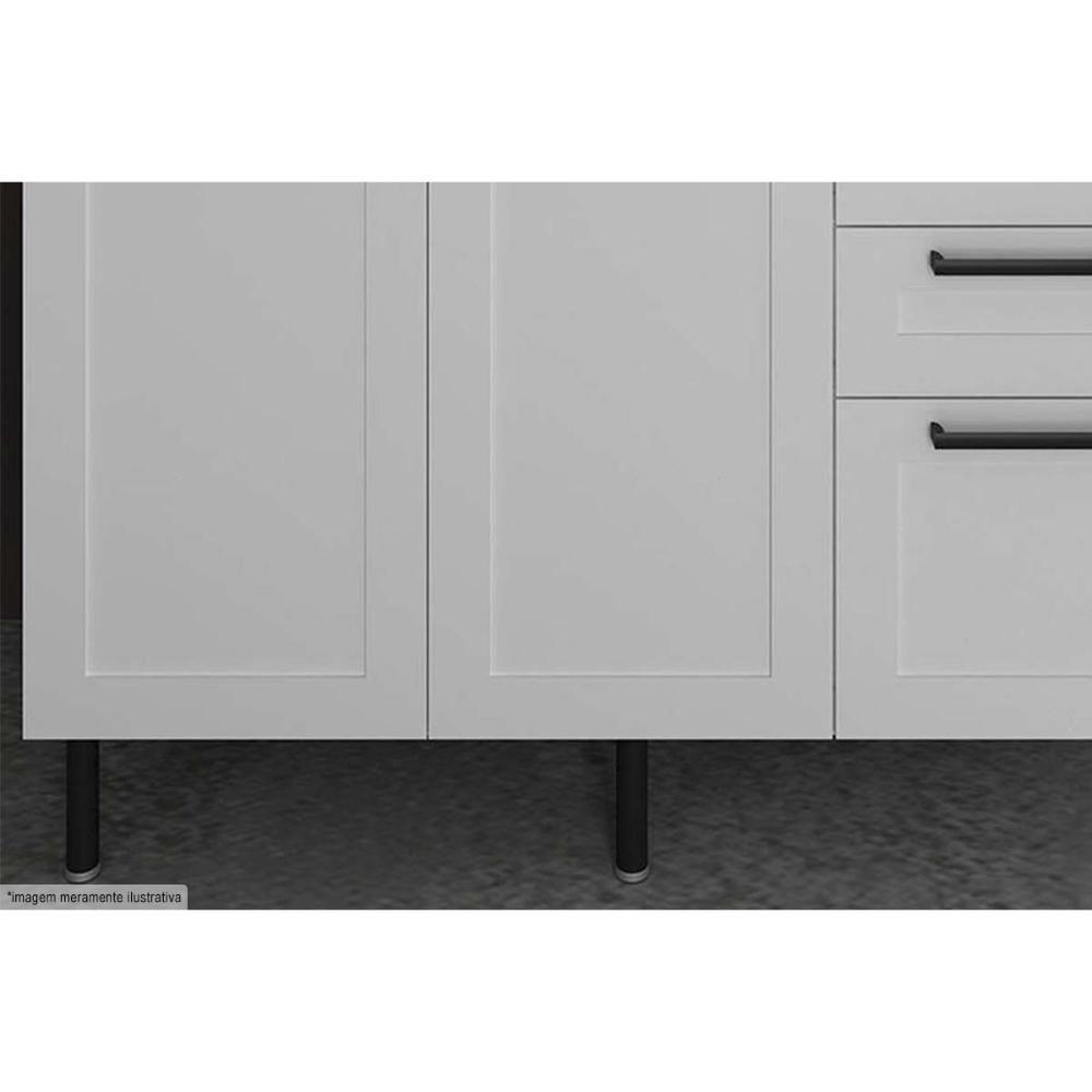 Gabinete De Cozinha Modulado Cz-3300 S- Tampo C- 2 Portas E 3 Gavetas 120cm Branco - Tecno Mobili - 7