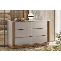 Cômoda De Quarto Giardino C- 6 Gavetas Nogueira Touch-nude Prime - Demóbile - 1