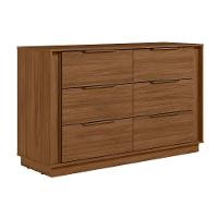 Cômoda De Quarto Giardino C- 6 Gavetas Nogueira Touch-nude Prime - Demóbile - 2