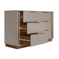 Cômoda De Quarto Giardino C- 6 Gavetas Nogueira Touch-nude Prime - Demóbile - 7