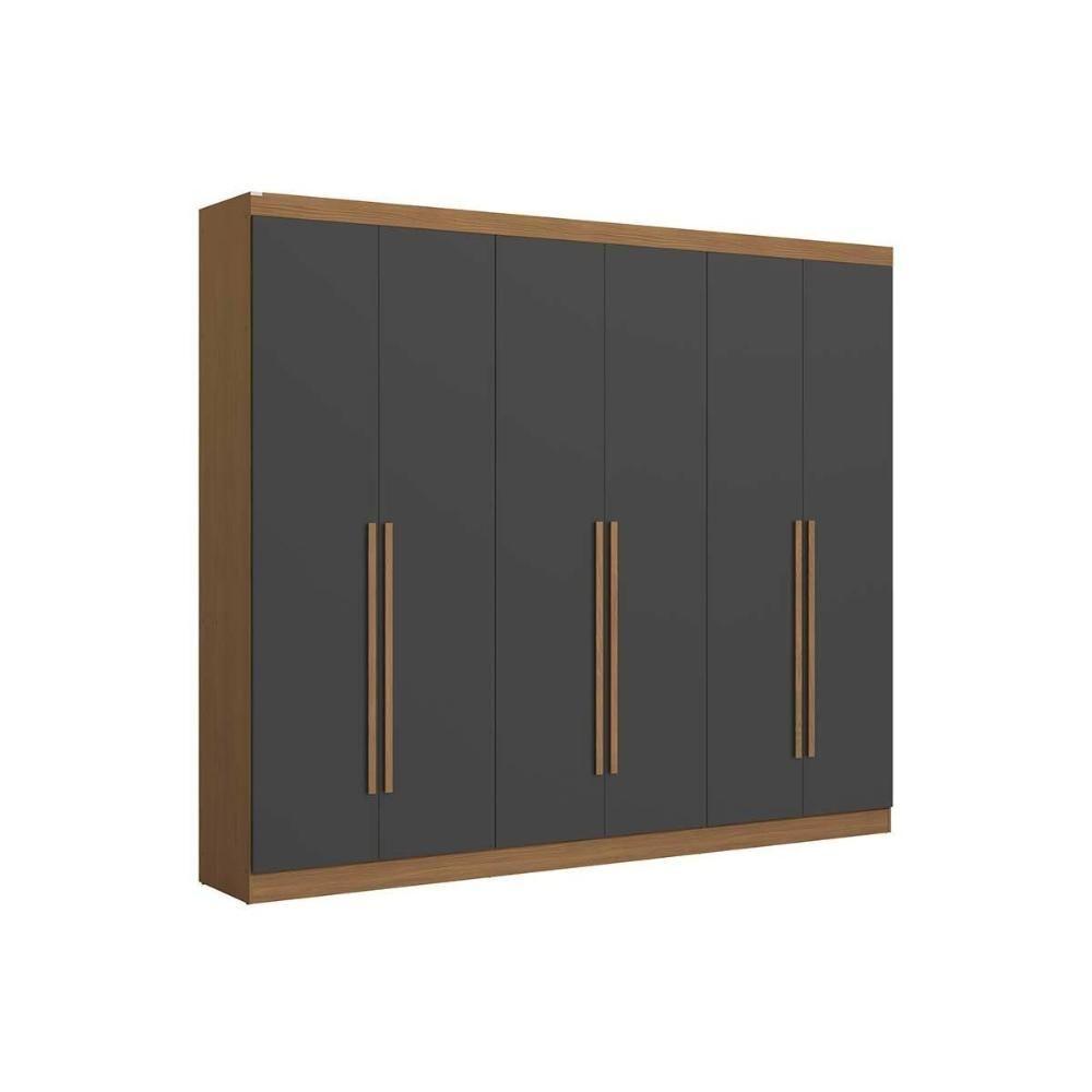 Guarda Roupa Casal 6 Portas E 3 Gavetas T580 Canela-grafite - Kappesberg - 2