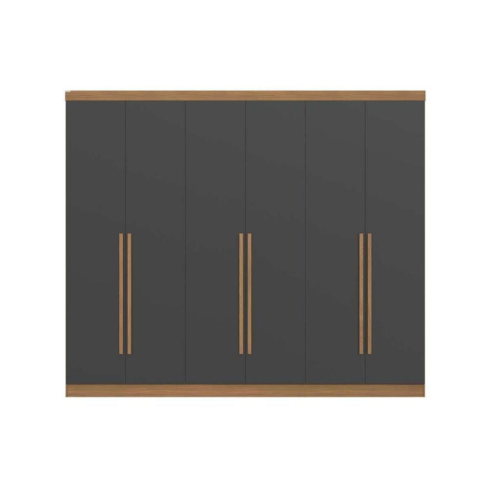 Guarda Roupa Casal 6 Portas E 3 Gavetas T580 Canela-grafite - Kappesberg - 3