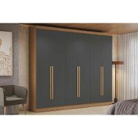 Guarda Roupa Casal 6 Portas E 3 Gavetas T580 Canela-grafite - Kappesberg - 1