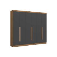 Guarda Roupa Casal 6 Portas E 3 Gavetas T580 Canela-grafite - Kappesberg - 2