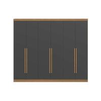 Guarda Roupa Casal 6 Portas E 3 Gavetas T580 Canela-grafite - Kappesberg - 3