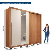 Guarda Roupa Casal 2 Portas 4 Gavetas Imper Marrom Caemmun - 6