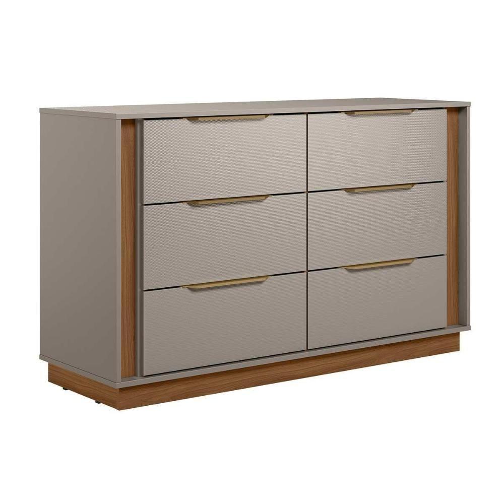 Cômoda De Quarto Giardino C- 6 Gavetas Nogueira Touch - Demóbile - 6