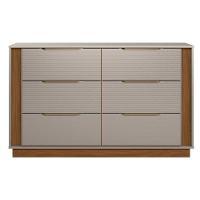 Cômoda De Quarto Giardino C- 6 Gavetas Nogueira Touch - Demóbile - 8