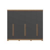 Guarda Roupa Casal 6 Portas E 3 Gavetas C- Pés Cb03t580 Canela-grafite - Kappesberg - 3