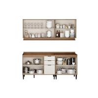 Kit De Cozinha Completa 4 Peças Alpha (2aéreos+2balcões) C4p176 Branco - Carraro - 3