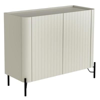 Buffet Sala De Jantar 2 Portas Brise 1 Gaveta Pés Industrial Preto Naim I03 Luna - Lyam