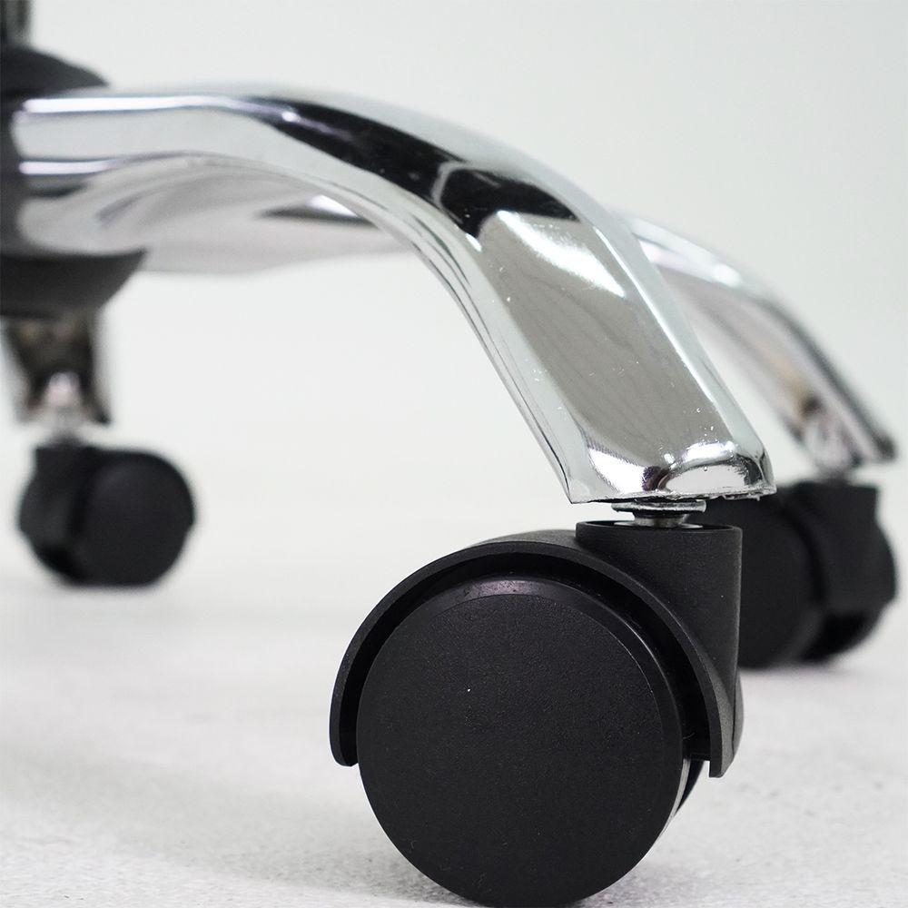 Cadeira De Escritório Gomos Preta Com Altura Ajustável Estofada Preto - 6