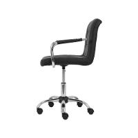 Cadeira De Escritório Gomos Preta Com Altura Ajustável Estofada Preto - 3