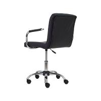 Cadeira De Escritório Gomos Preta Com Altura Ajustável Estofada Preto - 5