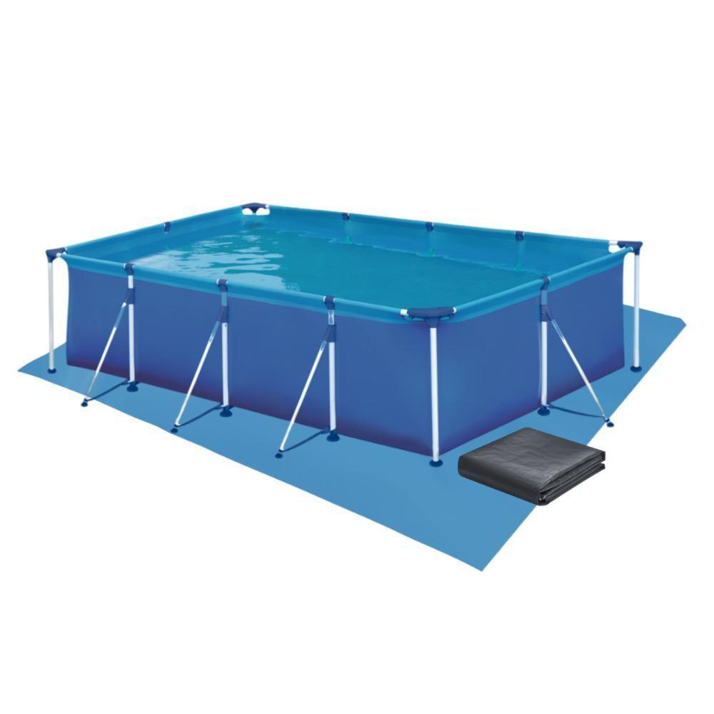 Piscina Retangular 5000 Litros Capa E Forro Premium Mor - 1