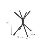 Base Mesa De Jantar Creta M088 Aço S- Tampo Cromada - Kappesberg
