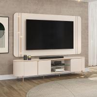 Rack Bancada Com Painel Led Para Tv Até 75 Polegadas Lívia Off White Off White - 2